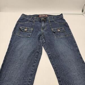 Vanilla Star Women's‎ Juniors Size 9 Blue Skinny Kick Stretch Jeans (86-3)